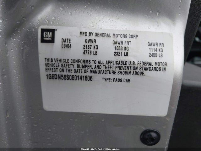 Продаж на аукціоні авто 2005 Cadillac Cts-v, vin: 1G6DN56S050141606, номер лоту: 44718747