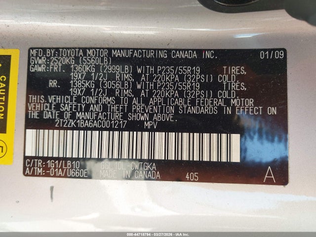 Продаж на аукціоні авто 2010 Lexus Rx 350, vin: 2T2ZK1BA6AC001217, номер лоту: 44718794