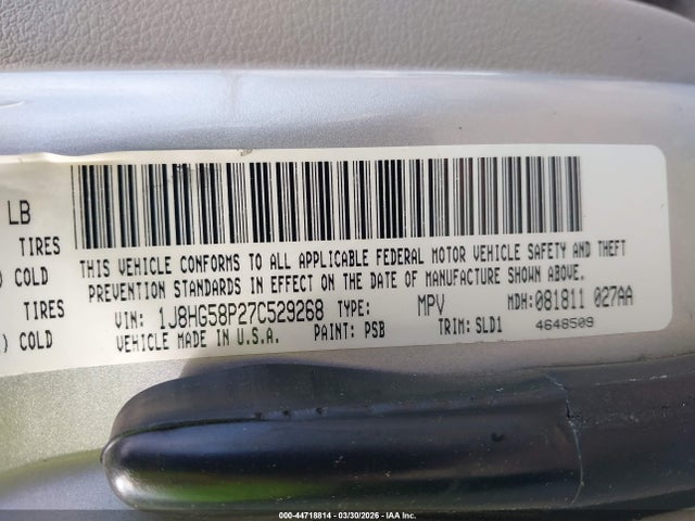 2007 JEEP COMMANDER 1J8HG58P27C529268 Photo 8