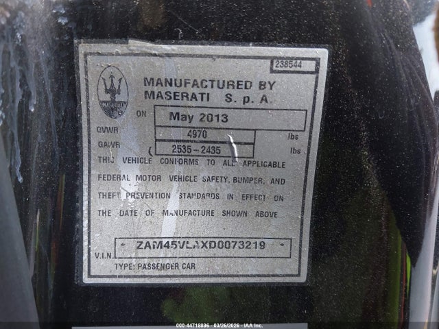 2013 MASERATI GRANTURISMO ZAM45VLAXD0073219 Photo 8