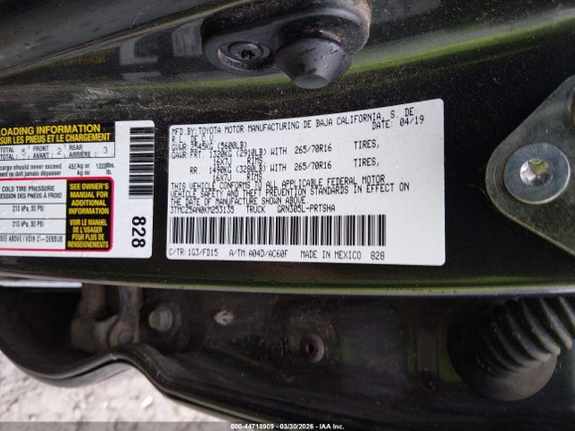 Продажа на аукционе авто 2019 Toyota Tacoma Trd Off Road, vin: 3TMCZ5AN0KM253135, номер лота: 44718909