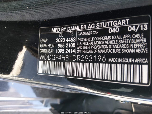 2013 Mercedes-benz C 250 Sport მანქანა იყიდება აუქციონზე, vin: WDDGF4HB1DR293196, აუქციონის ნომერი: 44718967