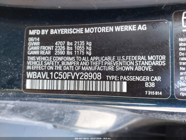 2015 BMW X1 WBAVL1C50FVY28908 Photo 8