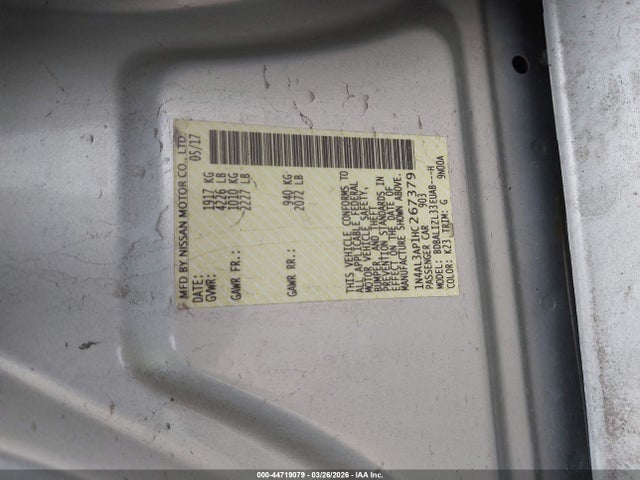 Nissan Altima 2.5 Sv 2017 1N4AL3AP1HC267379 Image 9