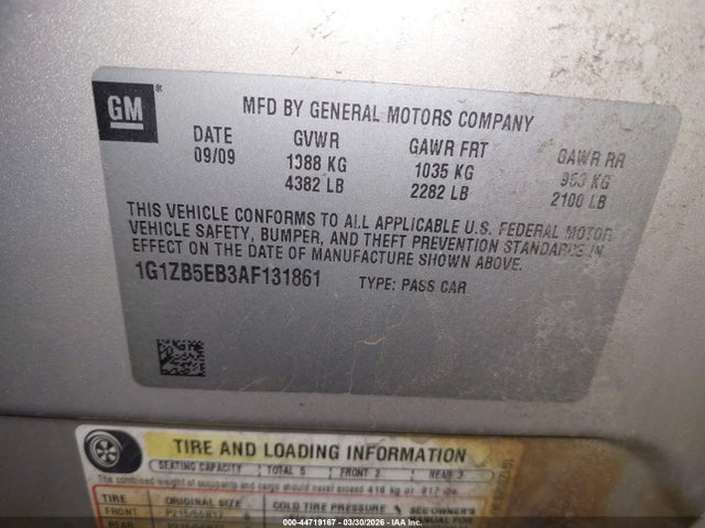 2010 CHEVROLET MALIBU 1G1ZB5EB3AF131861 Photo 8