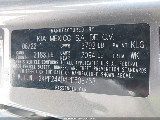KIA Forte Lxs 2023 3KPF24AD4PE506753 Image 9
