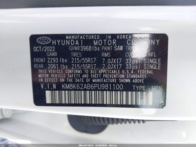 Hyundai Kona Sel 2023 KM8K62AB6PU981100 Image 9