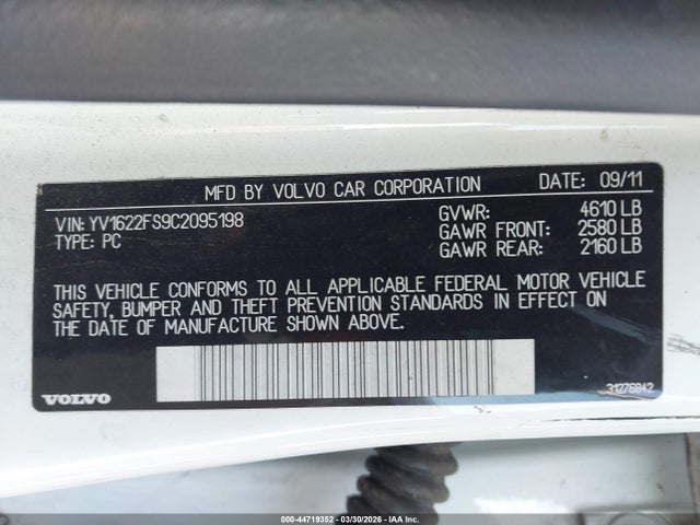 2012 VOLVO S60 YV1622FS9C2095198 Photo 8