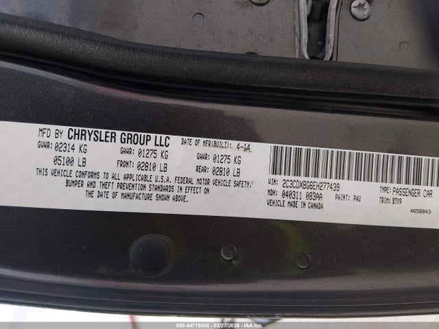 Продаж на аукціоні авто 2014 Dodge Charger Se, vin: 2C3CDXBG6EH277439, номер лоту: 44719358