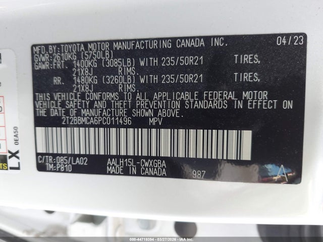 2023 LEXUS RX 350H 2T2BBMCA6PC011496 Photo 8