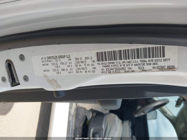 44719407 :رقم المزاد ، 3C6LR4AT3DG542852 vin ، 2013 Ram 2500 Tradesman مزاد بيع