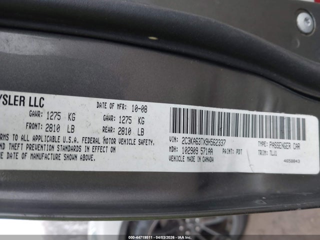 2009 CHRYSLER 300C 2C3KA63TX9H562337 Photo 8