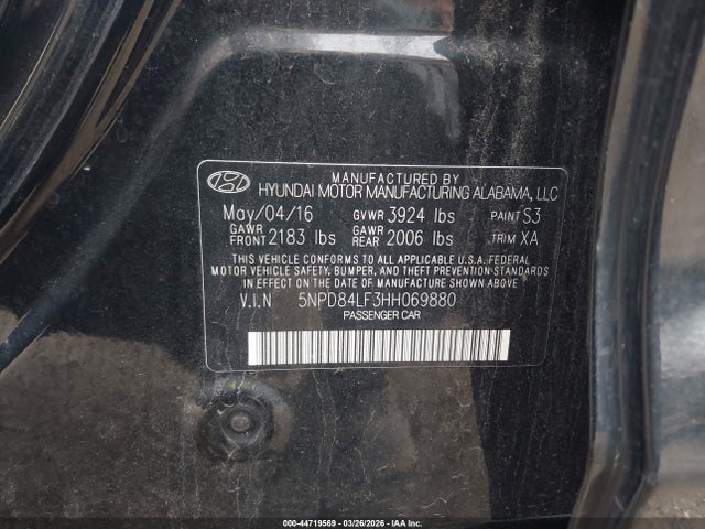 Продаж на аукціоні авто 2017 Hyundai Elantra Se, vin: 5NPD84LF3HH069880, номер лоту: 44719569