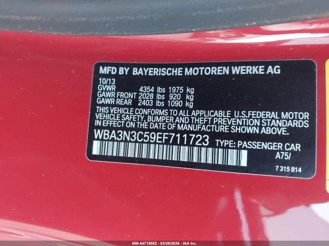 Aukcja sprzedaży 2014 Bmw 428i, vin: WBA3N3C59EF711723, numer aukcji: 44719582