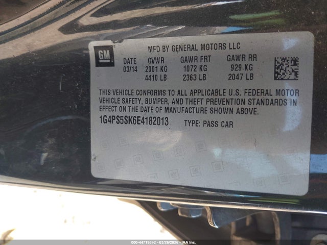 Продаж на аукціоні авто 2014 Buick Verano Leather Group, vin: 1G4PS5SK6E4182013, номер лоту: 44719592
