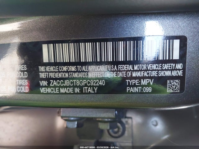 2016 JEEP RENEGADE ZACCJBCT8GPC92240 Photo 8