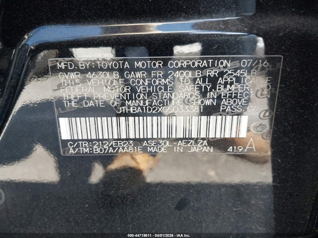 2016 LEXUS IS 200T JTHBA1D2XG5033381 Photo 8