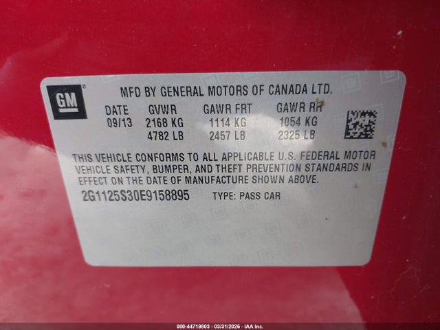 2G1125S30E9158895 Chevrolet Impala 2lt