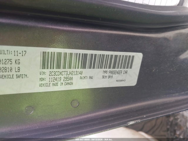 Продаж на аукціоні авто 2018 Dodge Charger R/t Rwd, vin: 2C3CDXCT3JH213140, номер лоту: 44719989