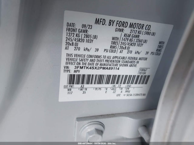 Ford Mustang Mach-e Gt 2023 3FMTK4SX2PMA89114 Image 9