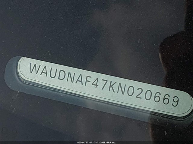44720147 :رقم المزاد ، WAUDNAF47KN020669 vin ، 2019 Audi A4 45 Premium مزاد بيع