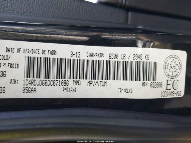2013 DODGE DURANGO 1C4RDJDG6DC671086 Photo 8