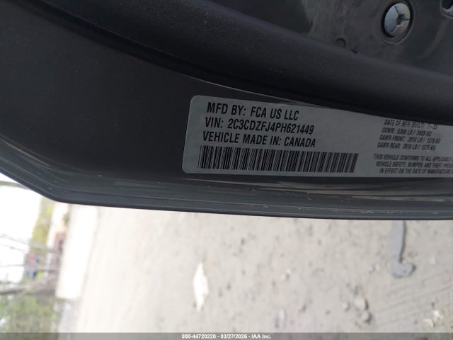 Продажа на аукционе авто 2023 Dodge Challenger R/t Scat Pack, vin: 2C3CDZFJ4PH621449, номер лота: 44720220