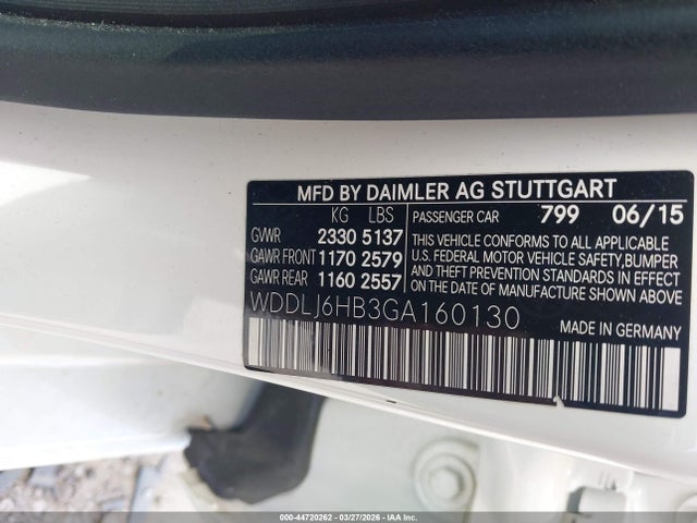 WDDLJ6HB3GA160130 Mercedes-Benz Cls 400 4matic