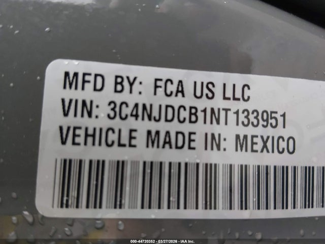 Aukcja sprzedaży 2022 Jeep Compass Limited 4x4, vin: 3C4NJDCB1NT133951, numer aukcji: 44720352