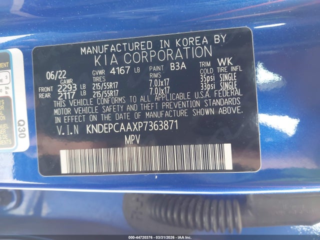 Продаж на аукціоні авто 2023 Kia Seltos Lx, vin: KNDEPCAAXP7363871, номер лоту: 44720376