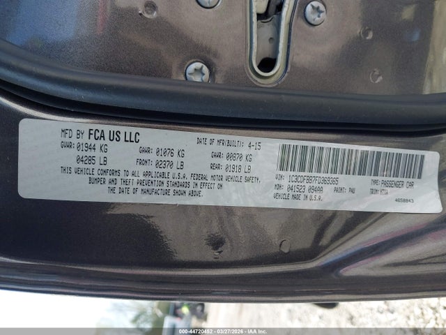 1C3CDFBB7FD369365 Dodge DART SXT