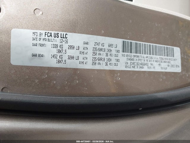 Chrysler Pacifica Touring-l 2017 2C4RC1BG1HR660452 Image 9