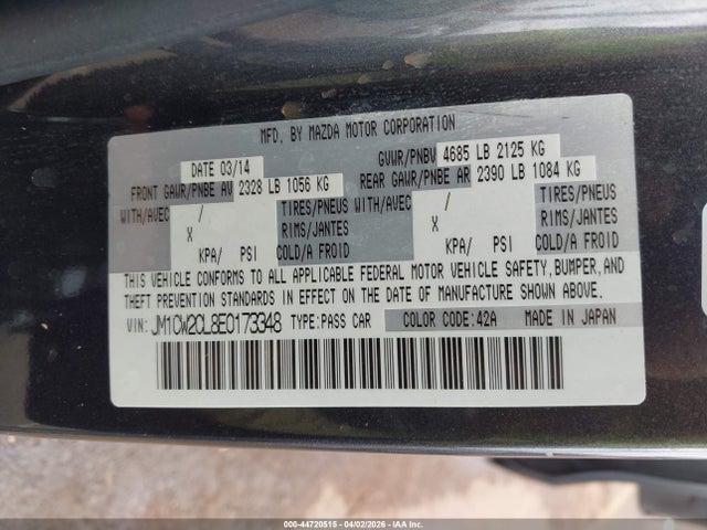 Mazda Mazda5 Touring 2014 JM1CW2CL8E0173348 Image 9