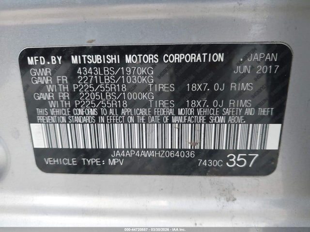 2017 MITSUBISHI OUTLANDER SPORT JA4AP4AW4HZ064036 Photo 8