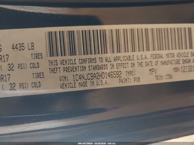 2017 JEEP COMPASS 1C4NJCBA2HD146592 Photo 8