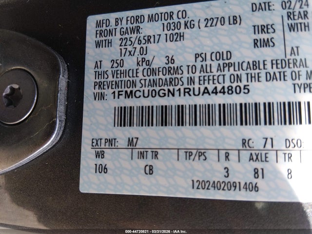 Ford Escape Active 2024 1FMCU0GN1RUA44805 Image 9