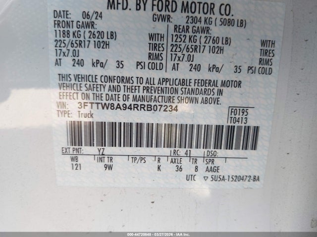 Ford Maverick Xl 2024 3FTTW8A94RRB07234 Image 9
