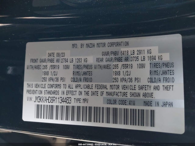 JM3KKAHD8R1134463 Mazda Cx-90 3.3 Turbo Select