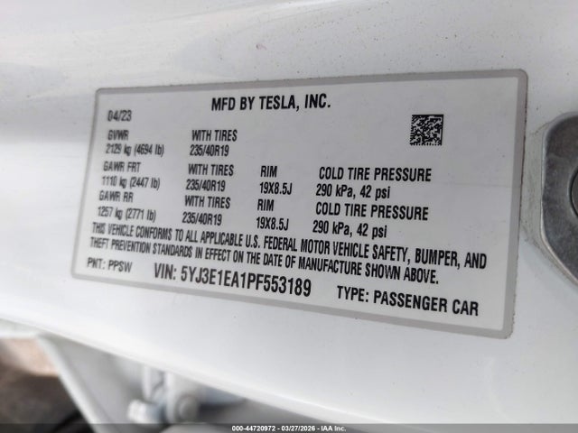 2023 TESLA MODEL 3 5YJ3E1EA1PF553189 Photo 8