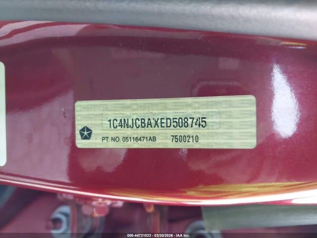 Aukcja sprzedaży 2014 Jeep Compass Sport, vin: 1C4NJCBAXED508745, numer aukcji: 44721022