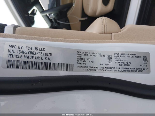 1C4RJYB6XPC611070 Jeep Grand Cherokee 4xe