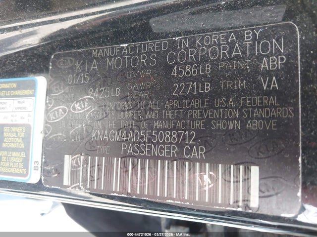 2015 KIA OPTIMA HYBRID KNAGM4AD5F5088712 Photo 8
