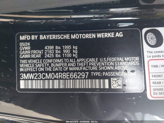 BMW 230I 2024 3MW23CM04R8E66297 Image 9