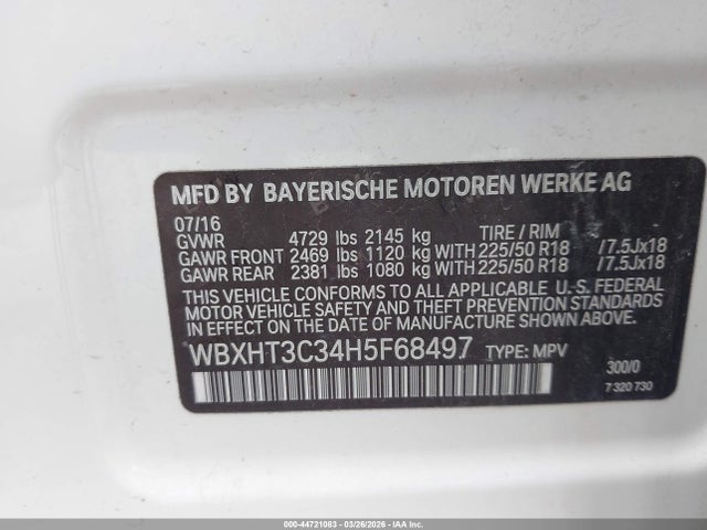 Aukcja sprzedaży 2017 Bmw X1 Xdrive28i, vin: WBXHT3C34H5F68497, numer aukcji: 44721083