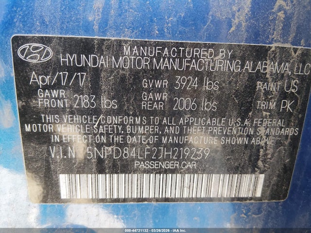 Hyundai ELANTRA SEL 2018 5NPD84LF2JH219239 Image 9