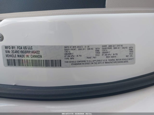 2024 CHRYSLER PACIFICA 2C4RC1BG6RR146422 Photo 8