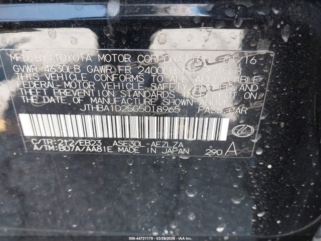 2016 LEXUS IS 200T JTHBA1D25G5018965 Photo 8