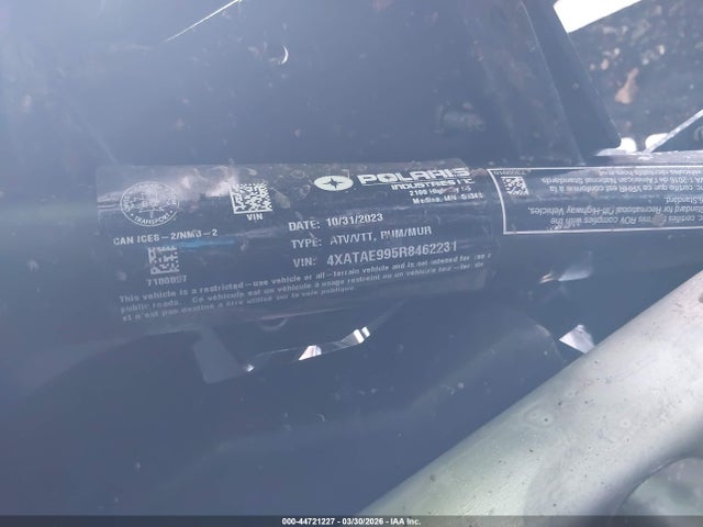 Продажа на аукционе авто 2024 Polaris Ranger 1000 Eps/1000 Premium, vin: 4XATAE995R8462231, номер лота: 44721227