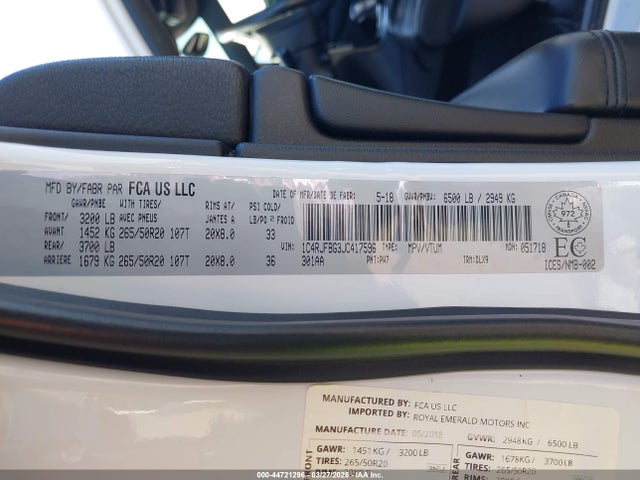 2018 JEEP GRAND CHEROKEE 1C4RJFBG3JC417596 Photo 8