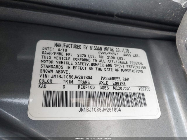 JN1BJ1CR6JW261804 Nissan Rogue Sport S